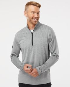 Heather Block Print Quarter-Zip Pullover